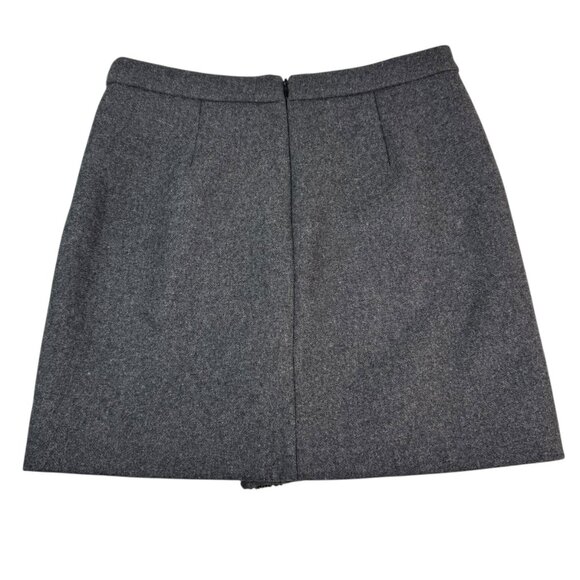 J.Crew Wool Mini Skirt Gray Fully Lined Size 2 – Classic Winter Workwear Style - Picture 2 of 6